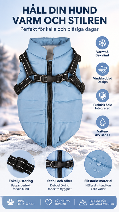 FrostPaw™ – Varm Hundjacka med Integrerad Sele