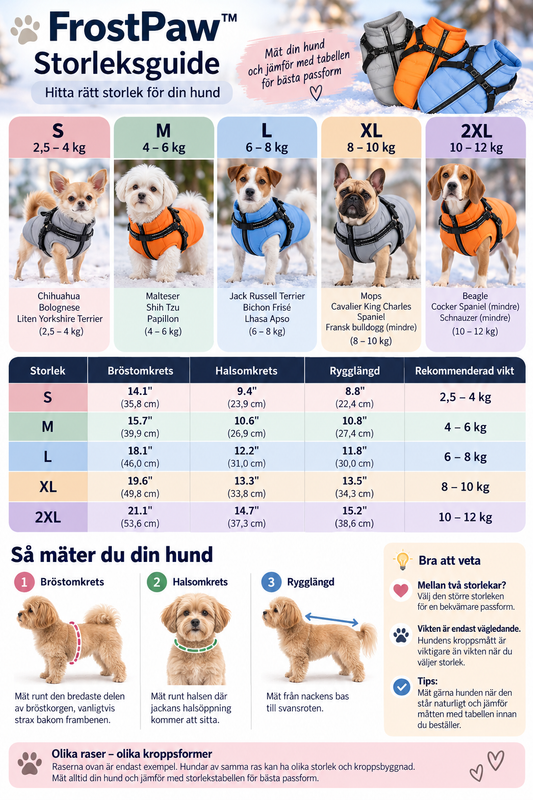 FrostPaw™ – Varm Hundjacka med Integrerad Sele