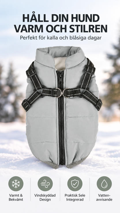 FrostPaw™ – Varm Hundjacka med Integrerad Sele