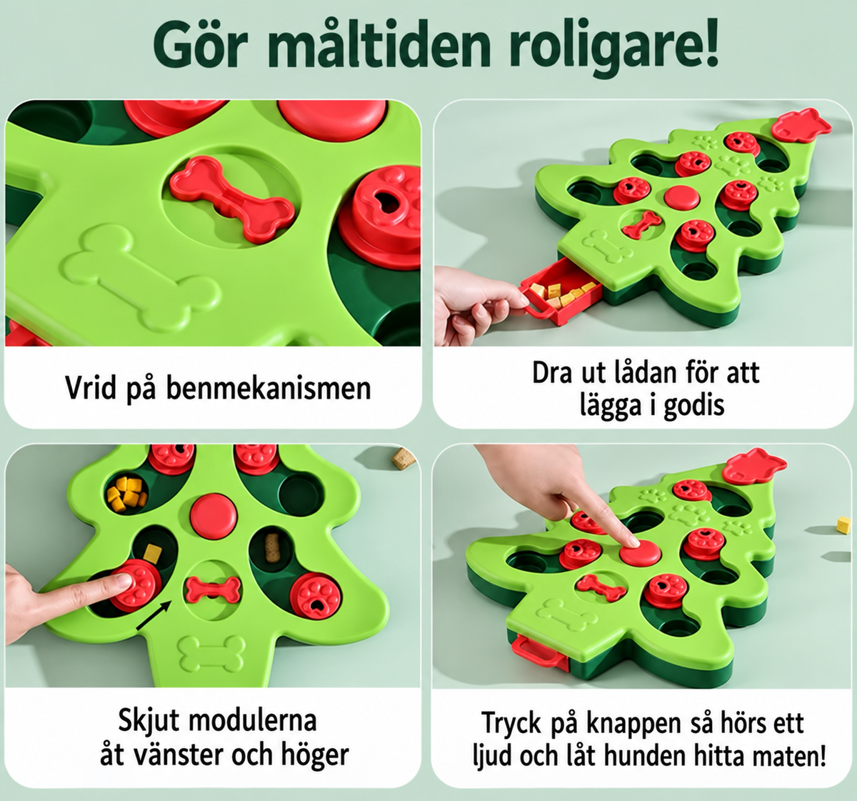 🎄JuleMys™ - Julens Roliga Aktiveringspussel för Katt🐾