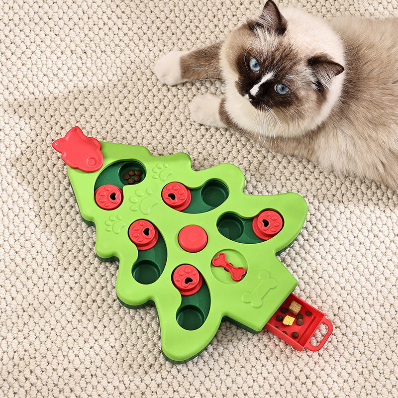 🎄JuleMys™ - Julens Roliga Aktiveringspussel för Katt🐾