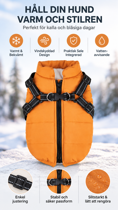 FrostPaw™ – Varm Hundjacka med Integrerad Sele